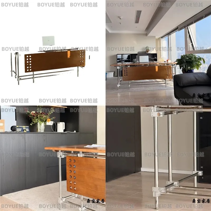โต๊ะทำงานไม้เนื้อแข็งสไตล์บาวเ - Desk Setup L Shaped บทวิจารณ์และราคา